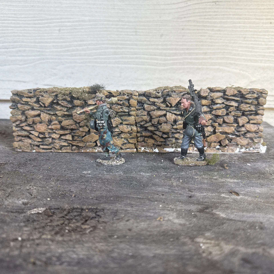 Pared de piedra de 2 piezas para soldados tamaño king y país. ¡Para diorama (SOLO PARED)!! Foto 2 de 4