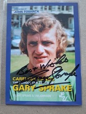 GARY SPRAKE LEEDS UNITED LEGEND HAND-SIGNED PROMOCARD                           