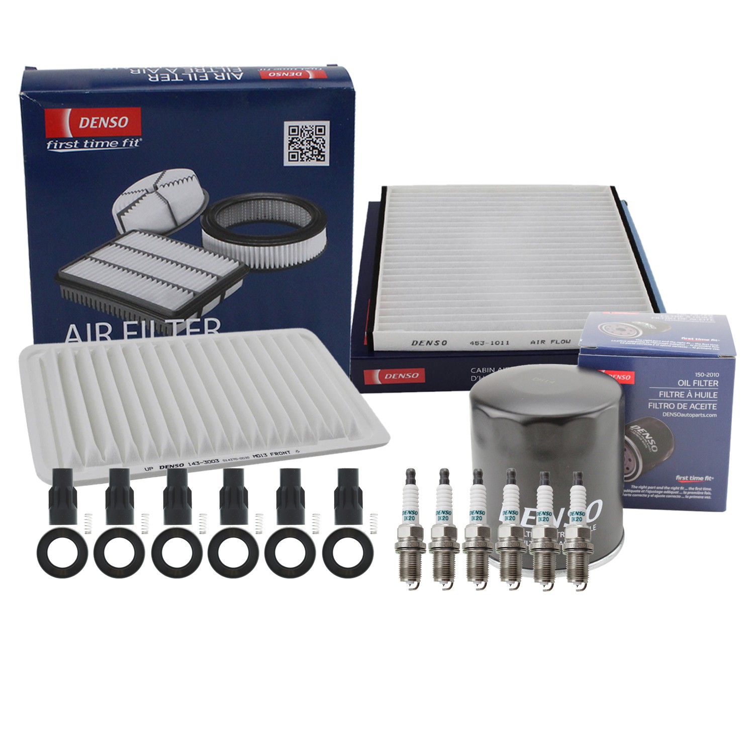 Denso Tune Up Kit 6 Spark Plugs  Boots Kit for Camry ES330 Sienna Solara 3.3 V6