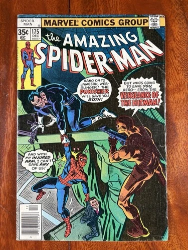 AMAZING SPIDER-MAN #175 DEC 1977 PUNISHER & HITMAN! NR - VG