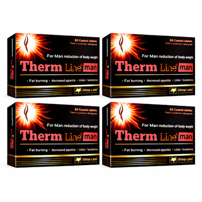 THERM LINE MAN   60 240 Tabs   Fat Metabolism - Concentration Libido   for Men