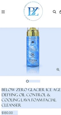 Below Zero Glacier Ice Age-Defying Oil Control & Cooling Lava Foam Cleanser