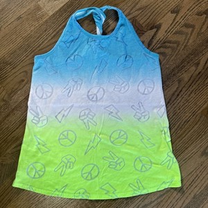 Girls Justice Racerback Tank Sheer Peace ☮️ 12