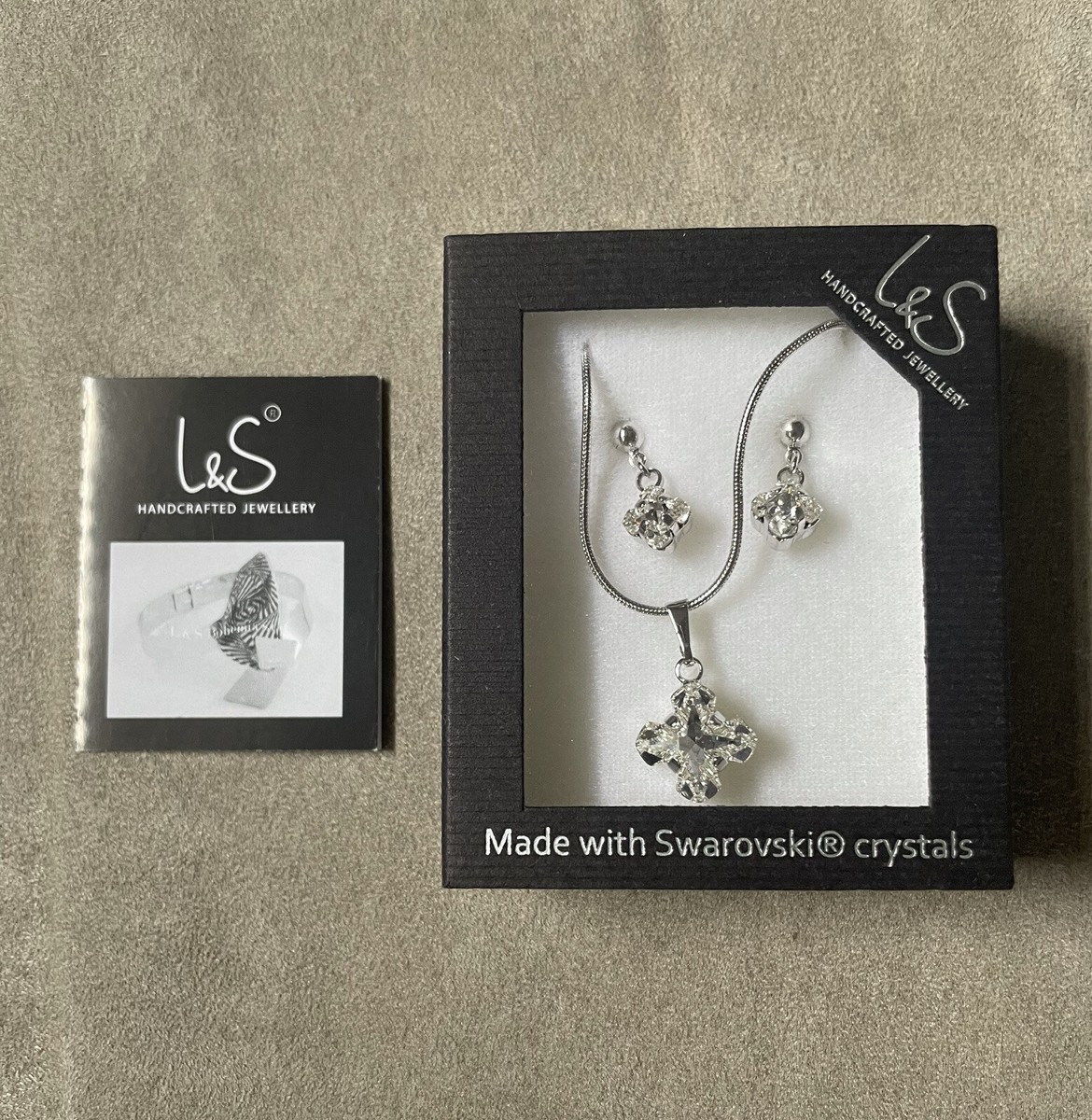 L&S Handcrafted Swarovski Crystal earring & necklace set | eBay