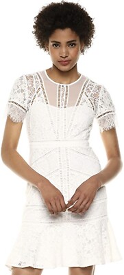 French Connection Women's All Over Lace Dresses, Summer White, 4 | eBay