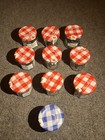 Bonne Maman Jars, Empty, Jars, 15 Jars In Total, Red And Blue, Arts And Craft