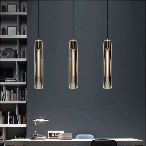 KCO Crystal Pendant Light 1-Light Adjustable Pendant Lighting Brass Industria... - Picture 7 of 7