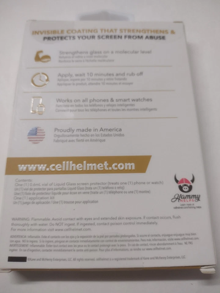 Protector de pantalla universal de vidrio líquido Cellhelmet - para teléfonos y relojes Foto 2 de 2