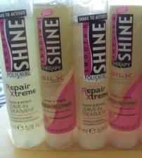 Lot of 4 Smooth Shine Therapy Silk Fusion Repair Xtreme Leave in Hair Treatment