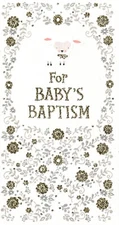 White Gold Christening Baptism White Baby Lamb Of God Dayspring Greeting Card