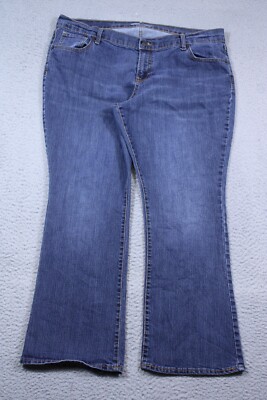 Old Navy Jeans Women 18 Short Blue Mid Rise Bootcut Medium Wash Stretch 40x29