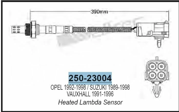 WALKER 250-23004 Lambda per VAUXHALL BRAVA, SUZUKI VITARA, OPEL MONTEREY A - Immagine 4 di 4
