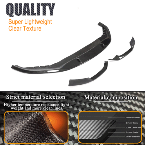 Alerón delantero de carbono Splitters labio delantero se adapta a BMW G30 M-Pack M550i 2021UP - Imagen 6 de 10
