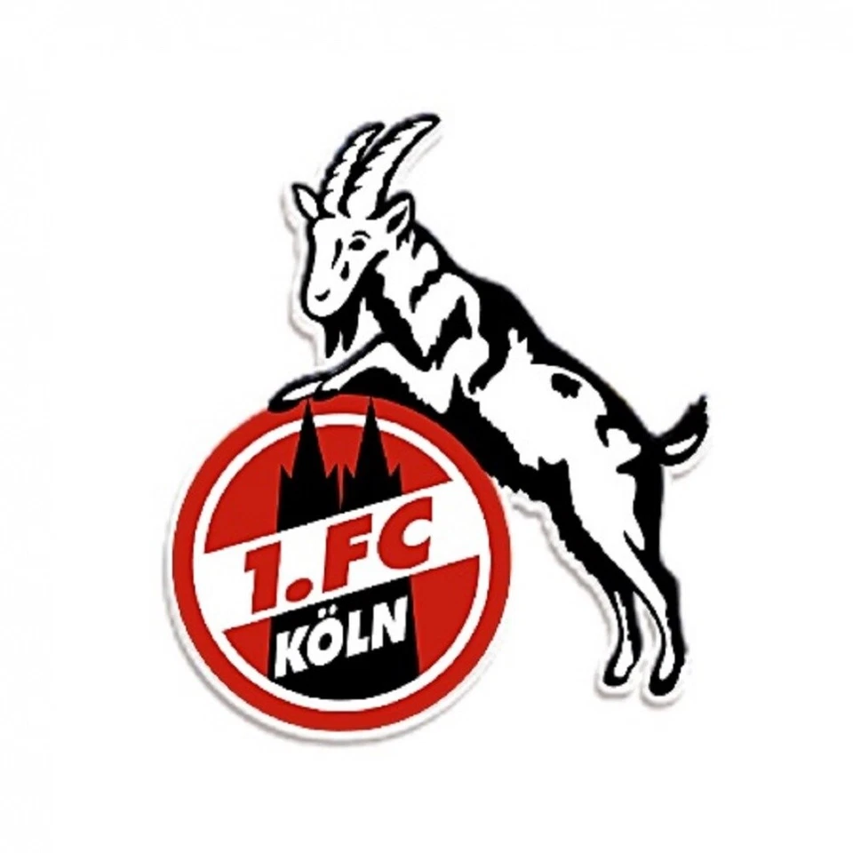 1. FC Köln Aufkleber - Logo farbig - 8 cm Autoaufkleber Sticker