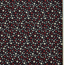 By 1/2 Yard Patriotic Tiny Antique & Stars INDIGO USA Fabric Traditions Cotton