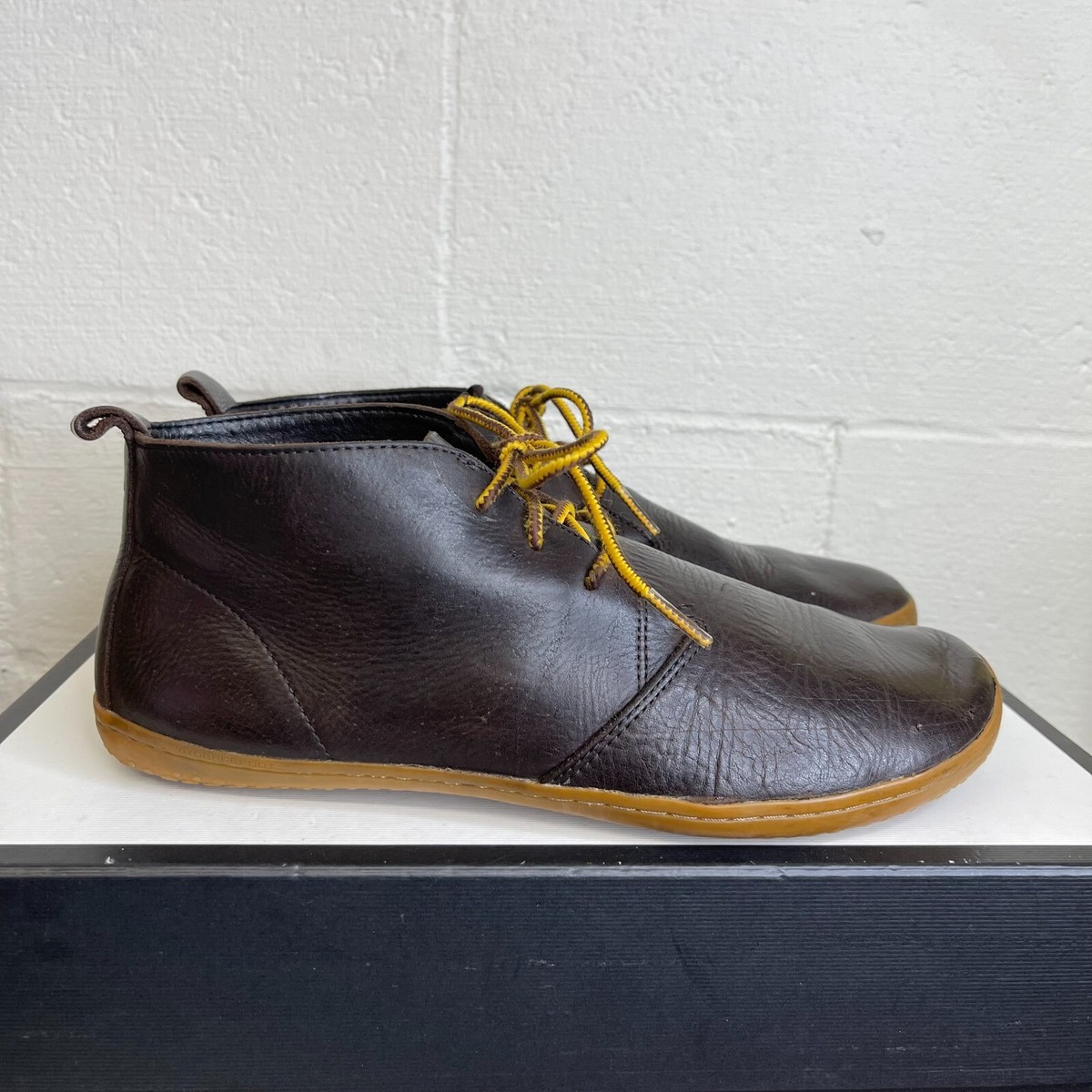 Vivobarefoot Gobi II Desert Brown Leather Ankle Boots Men