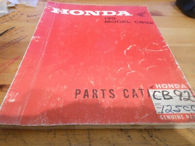 Honda OEM PARTS CATALOG + INDEX 125 MODEL CB92 MANUAL Book | eBay