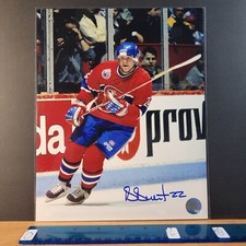 4-10-00 . autograph auto signed photo 8x10 benoit brunet montreal canadiens (B)