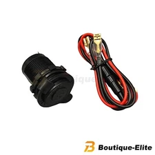 12V Cigarette Lighter Socket Power Plug Outlet Car Marine Motorcycle Receptacle