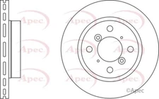 2X APEC DSK277 FRONT BRAKE DISCS FOR SUZUKI BALENO - SAME DAY DISPATCH