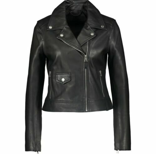 Rudsak Black soft lambs Leather Jacket Size S 8/10 BNWT & protectors RRP £600