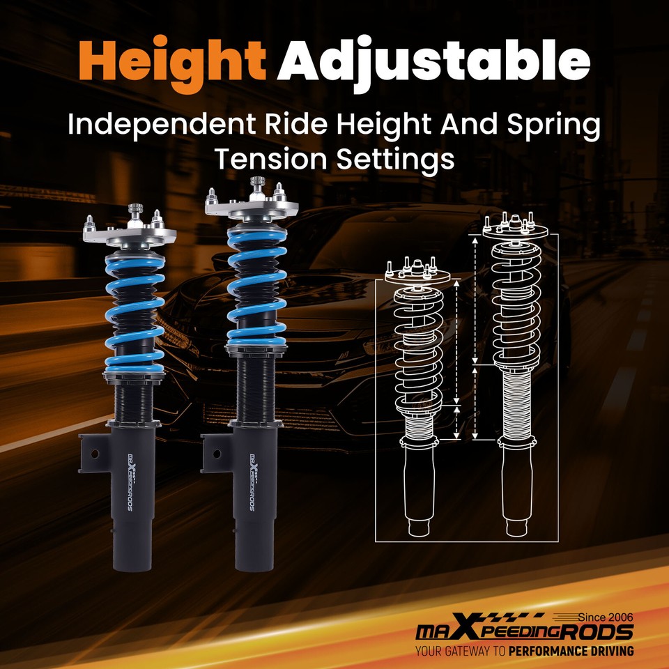 Adjustable Coilovers Suspension Kit for Volkswagen Jetta MK5 MK6 FWD 06 ...