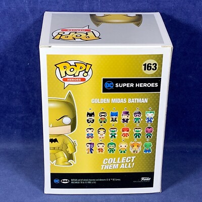 New GOLDEN MIDAS BATMAN Funko Pop DC SUPER HEROES 163 Gold TARGET