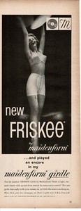 1959 Maidenform Friskee Girdle women's underwear Vintage Print Ad