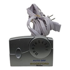 Biddeford Blankets TC11BA Electric Heated Blanket Control SILVER 4 Prong EUC