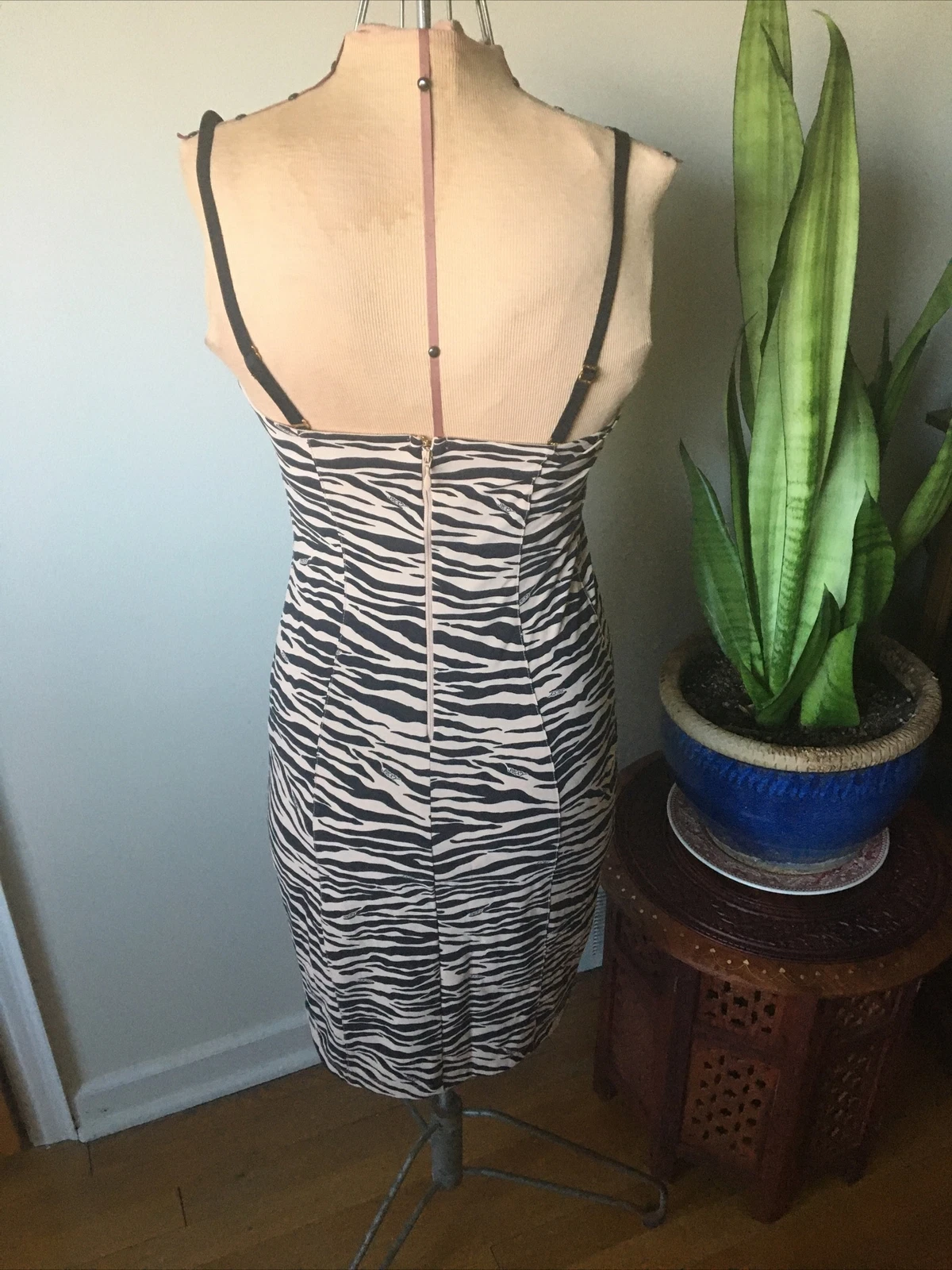 UNDERCOVER Victoria's Secret Mini Abito Bodycon Stampa Animali Zebra Tigre Molto Sexy S