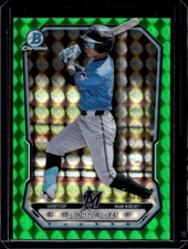 2026 Bowman Andrew Salas Chrome Prospects Green Geometric Refractor #/99 Marlins