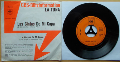 La TUNA Las Cintas De Mi Capa La Morena De Mi Copla CBS Records S 7466 - Promo