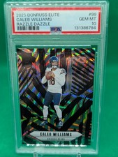 PSA 10 Caleb Williams 2025 Donruss Elite #99 Razzle Dazzle CASE HIT SSP Pop 3