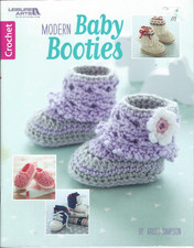 Leisure Arts Crochet Modern Baby Booties Crochet Booklet