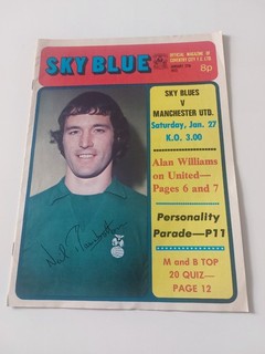 VINTAGE COVENTRY CITY v MANCHESTER UNITED FOOTBALL PROGRAMME 27TH JAN 1972