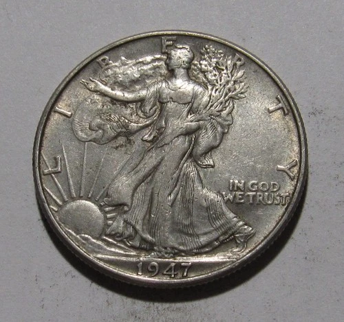 Photo of a 1947-P Walking Liberty Half Dollar from an eBay listing that sold on Jul 19, 2026
