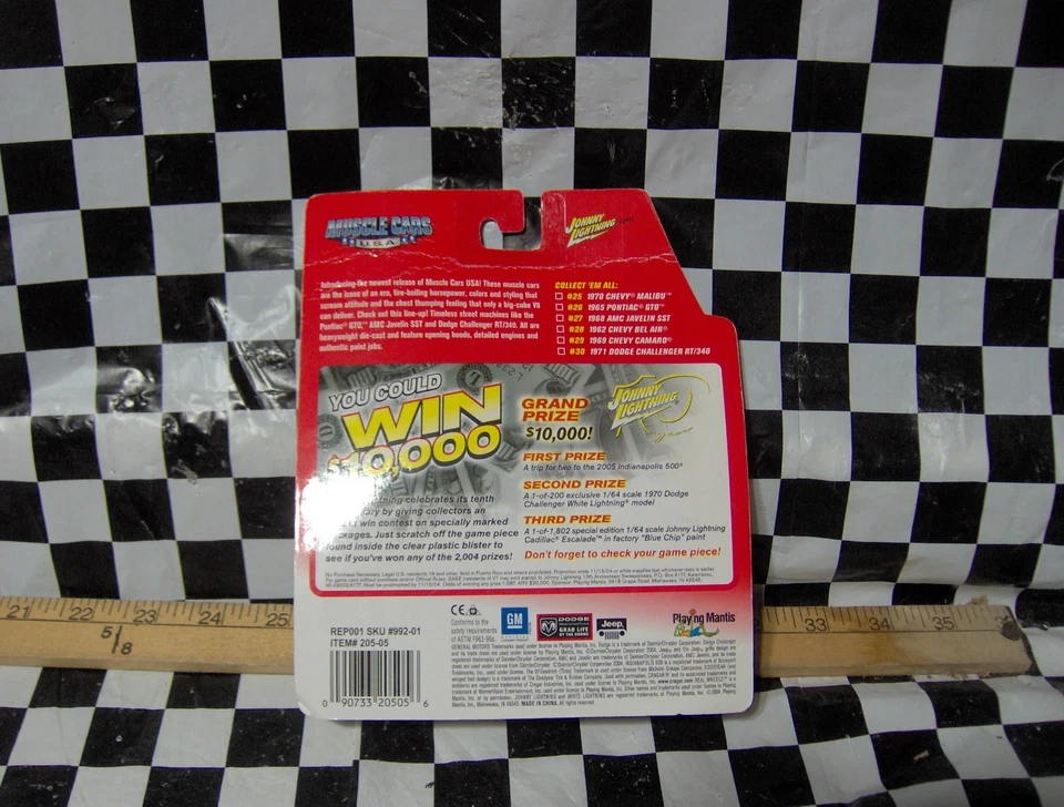 Dodge Challenger RT/340 2004 Johnny Lightning 1971 negro 1/64 Foto 2 de 2