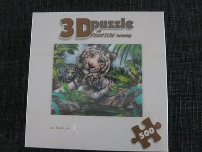 3D Puzzle with Visual Echo weiße Tiger Neu und Originalverpackt! Bookmark Verlag