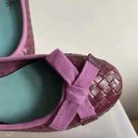 Moshulu Zambezi Woven Leather Ballerina Pumps Raspberry Pink