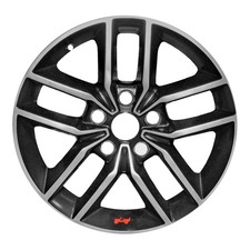 Reconditioned 18x8 Polished and Painted Black Wheel fits 560-09164