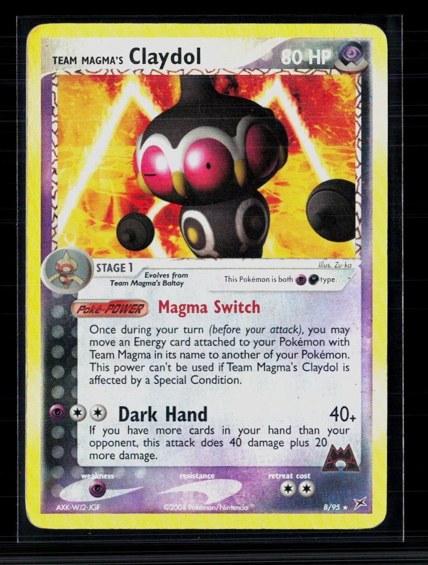 Pokemon 2004 EX Team Magma vs Team Aqua Team Magma's Claydol #8/95
