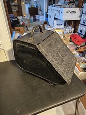 Ancienne Firebox Charbon Navette Bûches Rangement Bois Martelé Étain Métal 