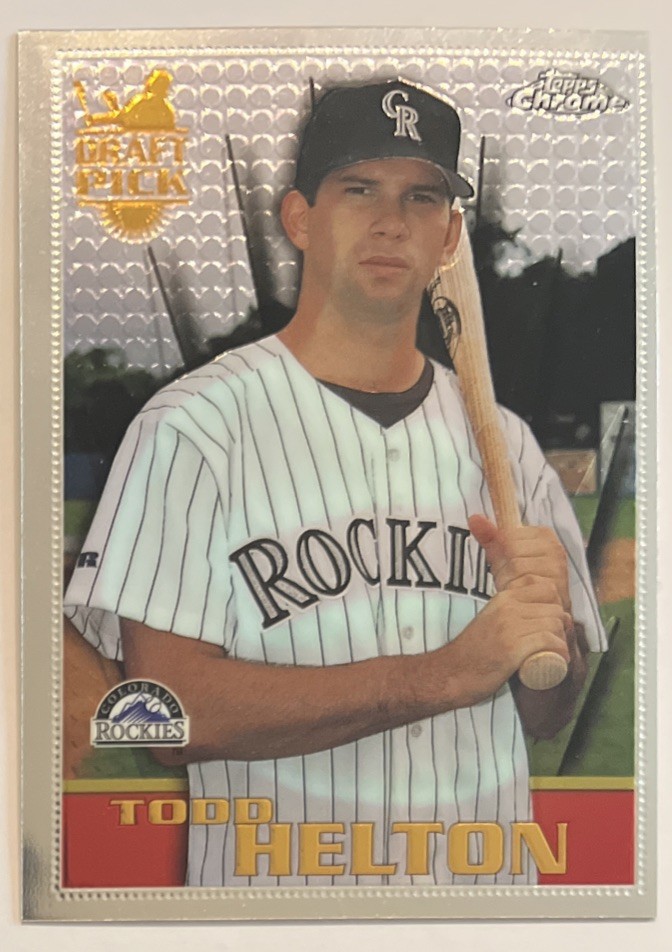 Todd Helton 1996 Topps Chrome Base Draft Pick #13 Colorado Rockies ESE