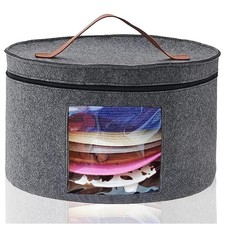 Memfish Hat Box-Hats Boxes for Women Storage 16.93" D 10.24" H Travel Large R...