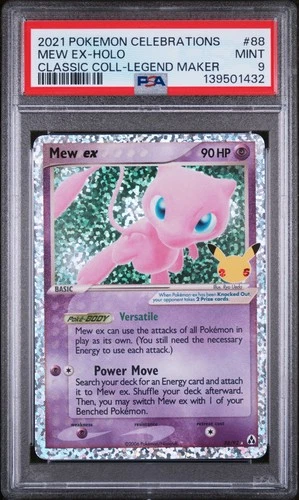 2021 POKEMON CELEBRATIONS CLASSIC COLLECTION #88 MEW EX-HOLO PSA 9