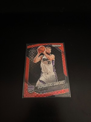 Domantas Sabonis 2024-25 Panini Prizm Black Red Power Prizm /75 Kings 109