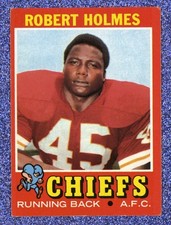 1971 Topps Football # 254 Robert Holmes RC - Chiefs  -Buy 5+ for Free Ship