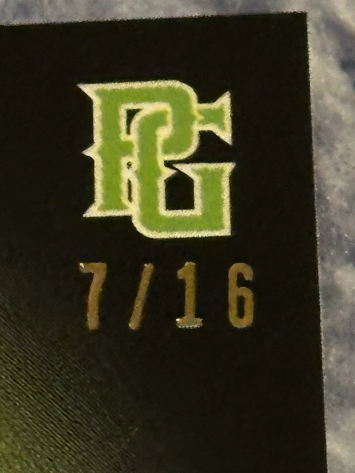 LUKE HEEFNER 2020 Leaf Perfect Game AUTOGRAPH GAME WORN JERSEY LOGO PATCH #7/16 - Image 3 of 4