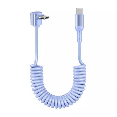 Coiled USB Type C Cable Efficient Data Transmission Extendable 150CM PD100W
