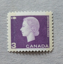 CANADA STAMP #403vi - Queen Elizabeth II (1963) 3¢ W2B MNH OG